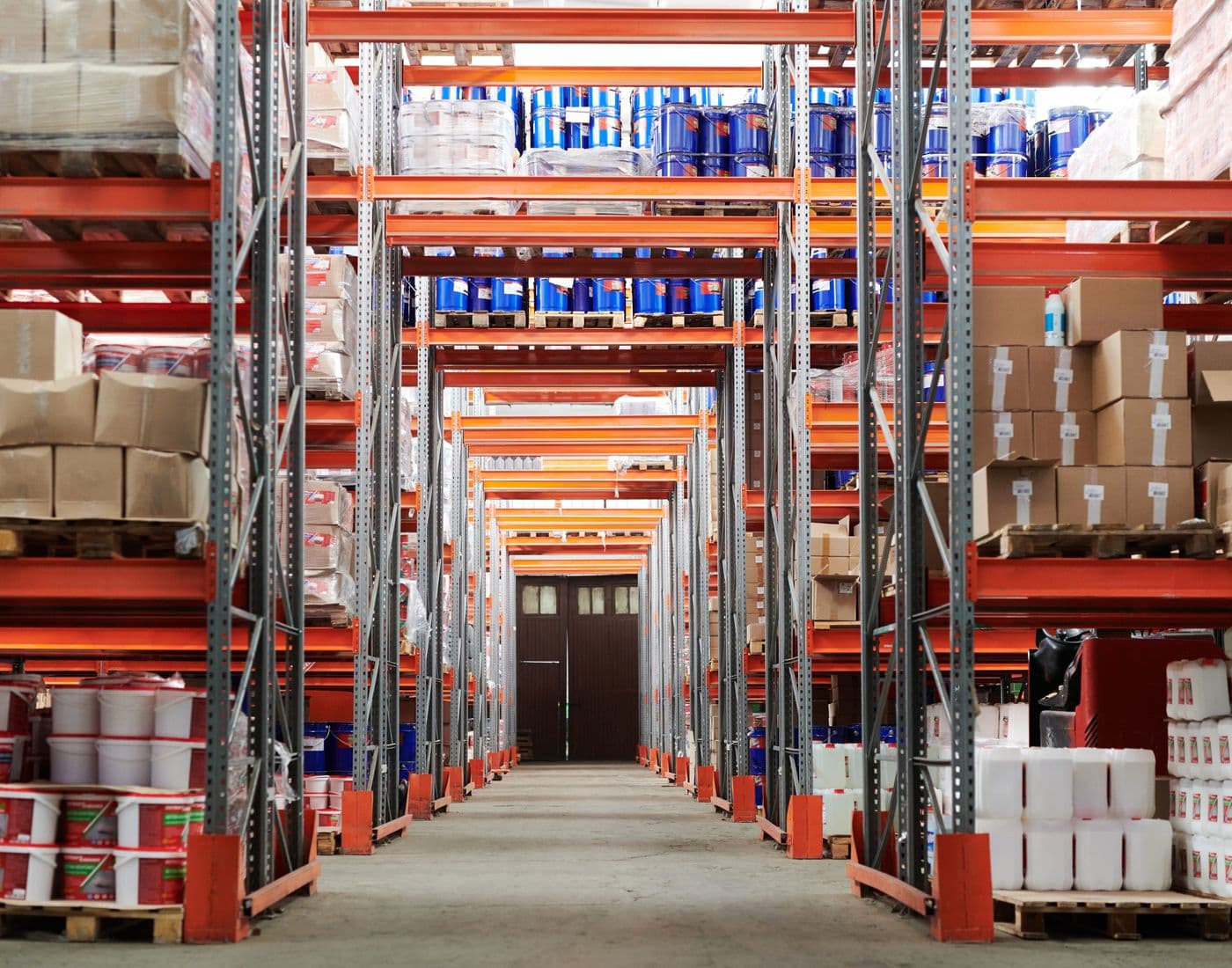 Pallet racking inside a Dispatch Logistics fulfilment centre